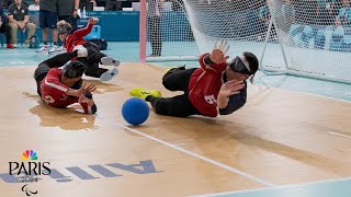 Calahan Youngs 6 goal performance leads USA goalball past Iran at Paralympics  NBC Sports [upl. by Liahkim]