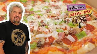 Guy Fieri Goes Back to Pizza Palace He Visited in 2007  Diners DriveIns and Dives  Food Network [upl. by Ridglee]