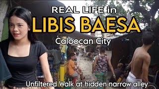 UNFETTERED WALK AT HIDDEN NARROW ALLEYLIBIS BAESA CALOOCAN CITY [upl. by Allit]