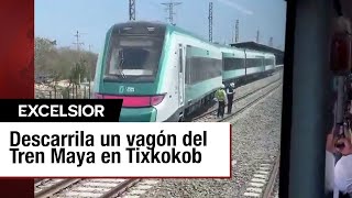 Tren Maya investiga causas del descarrilamiento de vagones [upl. by Lissy]