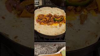 This Chicken Fajita Wrap is quick and delicious easyrecipedinnerchickenfoodshortsyoutubeshorts [upl. by Soloman484]