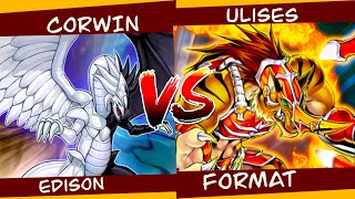 Yugioh Frog Monarch vs Gladiator Beasts Edison Format Gameplay at Card Addiction [upl. by Norrahc]