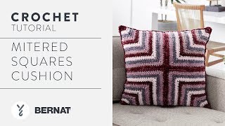 Mitered Squares Crochet Cushion [upl. by Ecirpak22]