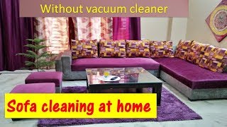 sofa cleaning  how to clean sofa at home  sofa cleaning at home  fabric sofa cleaning [upl. by Elockcin]