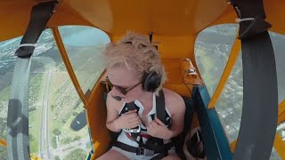 GIRLFRIENDS FIRST Piper Cub Ride  Low Flight and ALLIGATOR SPOTTING [upl. by Horace707]