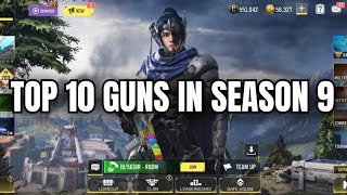 TOP 10 GUNSLOADOUTS IN CODM SEASON 9 [upl. by Coffin]