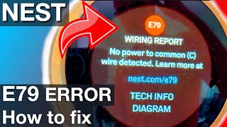 Nest E79 Error Code How to fix instructions [upl. by Mccallum675]