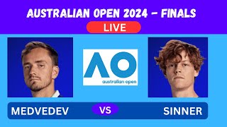 MEDVEDEV vs SINNER AUSTRALIAN OPEN FINALS 2024  LIVE  PLAYBYPLAYLIVESTREAM  TENNIS TALK [upl. by Darrey]