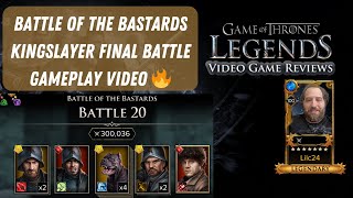 Battle of The Bastards Kingslayer Final Match Vs Ramsay Bolton 🔥 Game of Thrones Legends [upl. by Colly]