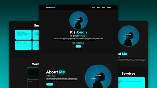 Build a Responsive Personal Portfolio Website Using HTML CSS Javascript [upl. by Annwahsal]