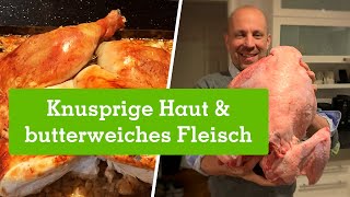 Thanksgiving Truthahn Rezept  knusprige Haut amp butterweiches Fleisch Corona Edition 2020 [upl. by Lorena]