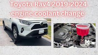 Toyota Rav4 20192024 engine coolant change [upl. by Najib]