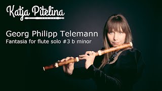 Georg Philipp Telemann Fantasia 3 b minor for flute solo [upl. by Valenka]