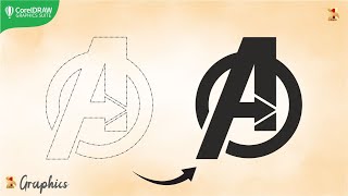 Avenger logo design in corel draw  Logo design in corel draw  Corel draw tutorial in hindi [upl. by Zeculon]