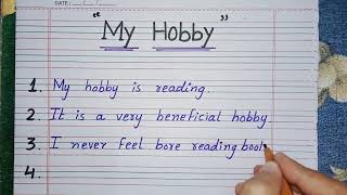 Essay on My Hobby in English Learning Video For Childrens studywithpari1401 [upl. by Blase]