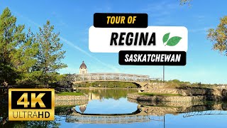 CANADA CITY TOUR In Regina Saskatchewan  How Does the City Look Like 5mins Tour 4K Quality [upl. by Beata316]