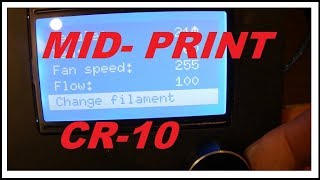 Changing Filament Mid Print On The CR 10 [upl. by Unam]