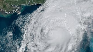 Hurricane Milton makes landfall Live cameras satellite radar [upl. by Telrats]