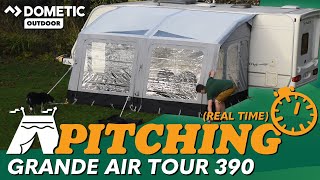 Dometic Grande Air Tour 390 Awning Pitching amp Packing Real Time Video [upl. by Langer]