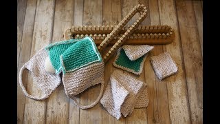 EASY Loom Knit Squishy Kitchen and Bath Knitting Patterns Tutorial [upl. by Aihsekel867]