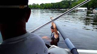 Learning to Slalom water ski [upl. by Christmann]