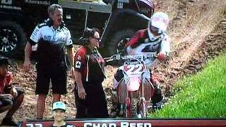 Chad Reed CrashMillville 2011 Moto 2 [upl. by Acinhoj764]