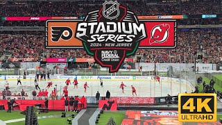 NHL Stadium Series 2024 Devils vs Flyers Sights amp Sounds Metlife Stadium 4k Video February 17 2024 [upl. by Ahsienal]