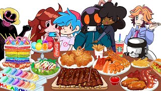 MUKBANG vs FRIDAY NIGHT FUNKIN DAILY EATING CHALLENGES  FNF ANIMATION MUKBANG [upl. by Neelrahc760]