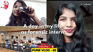 A day in my life as forensic intern forensic scientist forensic student vlog [upl. by Ojibbob]