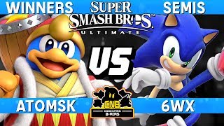 Smash Ultimate Tournament Match  Atomsk King Dedede vs 6WX Sonic  CNB 170 [upl. by Camala132]