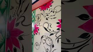 Wall painting room art Art home shorts shortvideo painter [upl. by Sondra763]