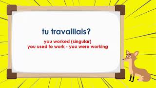 Le Verbe Travailler Imparfait  To Work Imperfect Tense  French Conjugation [upl. by Armillas221]