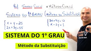 SISTEMA DO 1º GRAU  MÉTODO DA SUBSTITUIÇÃO [upl. by Einner500]