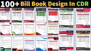 100 Bill Book Design Templates Download In CDR Files Sheri Sk Bill Book Design [upl. by Ytissahc781]