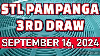 STL PAMPANGA RESULT TODAY 3RD DRAW SEPTEMBER 16 2024 8PM  MONDAY [upl. by Leupold]