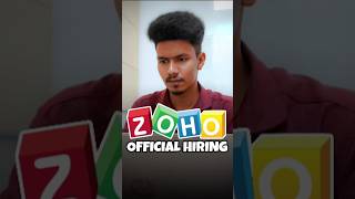 ZOHO Recruitment 2024  ZOHO Off Campus Drive  Latest Hiring Updates zoho shorts [upl. by Christianity]