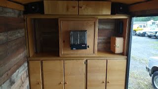 Cargo Trailer to RV Conversion Part 9 FINAL buildout of front cabinets install of 2nd cabinet [upl. by Tades103]