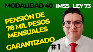 Qué es la Modalidad 40 IMSS 2023  Retiro y Pensión Ley 73 IMSS [upl. by Notserc829]