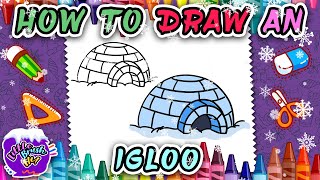 How To Draw An IGLOO step by step very easy ❄️ Christmas Gift Ideas 🍦 [upl. by Wehttam41]