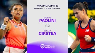 Jasmine Paolini vs Sorana Cirstea  2024 Dubai Semifinal  WTA Match Highlights [upl. by Aicssej266]