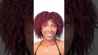 I transformed my hair with the NEW burgundy Curl Color from AsIAmNaturally ♥️ hairtransformation [upl. by Adorne]