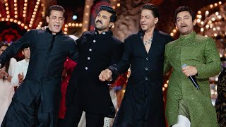 Ram Charan amp Shah Rukh Khan Dance With SalmanKhan AamirKhan to NachoNacho Song at Ambani PreWedding [upl. by Cassi]