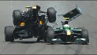 Mark Webber 2010 European Grand Prix crash [upl. by Urd]