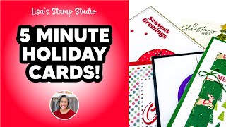 5 Minute Holiday Cards Made Easy [upl. by Anahgem]