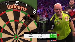 DOMINANCE FROM MVG Van Gerwen v Smith  2018 Premier League Final [upl. by Mcnelly]