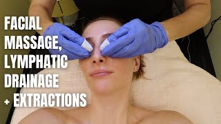 Extractions Facial Massage  Lymphatic Drainage Educational Facial Demo [upl. by Chung639]