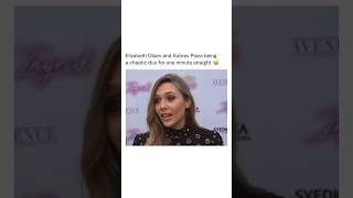 Elizabeth Olsen amp Aubrey Plaza being chaotic for one minute straight shorts celebrity funny fyp [upl. by Netsrijk414]