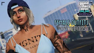 GTA 5 Online  Female Criminal Enterprises Outfits  TryhardFreemodeRNG XboxPS45PC [upl. by Rexanna234]