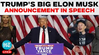 LIVE Trumps Big Elon Musk Announcement Amid Rumour Of Tesla CEO Joining Govt  Kamala US Election [upl. by Irat58]