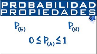 Probabilidad  Propiedades [upl. by Eceinal]